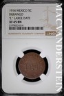Mexico: 1914 Five Centavos- Durango- "E" Large Date- NGC XF 45 Brown #SLA1116 — photo 1