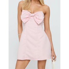 Princess Polly Genevie Bow Strapless Minidress feminine dainty Barbie statement