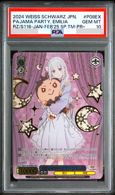 PSA 10 Weiss Schwarz Emilia Re:Zero Pajama Party RZ/S116-P08EX PR+