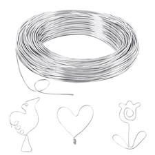 Basteldraht 1mm x 50m für Schmuck & Bastelarbeiten leicht formbar rostfrei Silbe