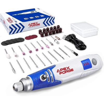 #ad APEXFORGE M3 Mini Cordless Rotary Tool 40 Pcs Accessories USB Charging Cable $20.99
