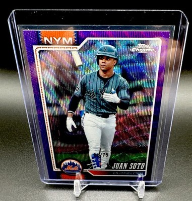 2026 Topps Chrome Juan Soto PURPLE Wave Refractor /75 #17 New York Mets