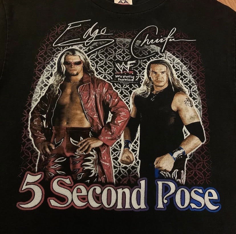 VINTAGE EDGE & CHRISTIAN SHIRT 2000 WWF SIZE M VTG WRESTLING WWE