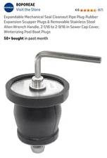 Expandable Mechanical Seal Cleanout Pipe Plug-Rubber Expansion Scupper Plug 52mm