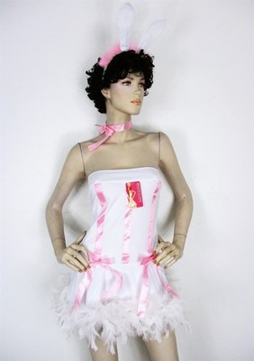 Sexy Bunny Costume Small White and Pink Dress S Small - Beauty's Love