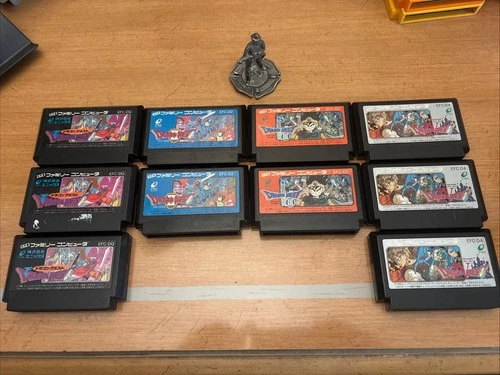 Famicom Dragon Quest I II III IV Video Game Lot Tested U.S. Seller Nintendo VTG
