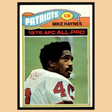 Mike Haynes Rookie #50 1977 Topps New England Patriots Football Card NFL EX