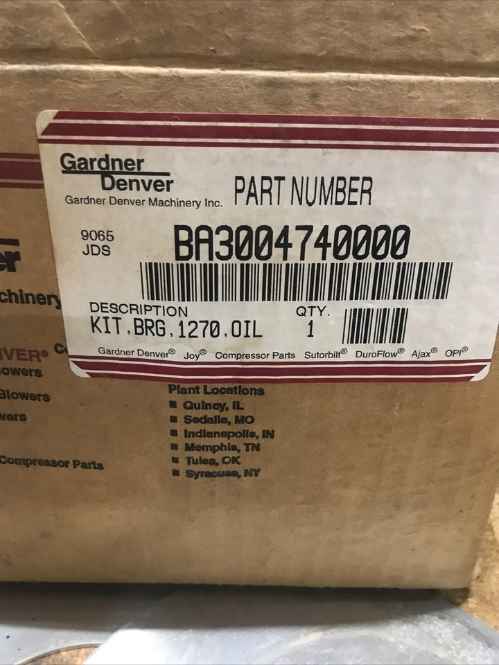 Подлинный Gardner Denver воздуходувка BRG 1270 масло замены набор новый!! BA30044740000 - Изображение 2 из 2