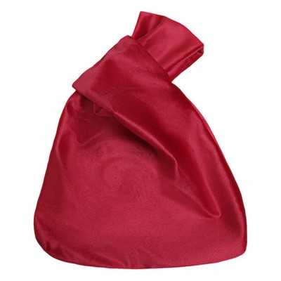 Anopo kleine Samt Handgelenktasche Handtasche für Damen elegante Clutch Abendtasche S, rot 