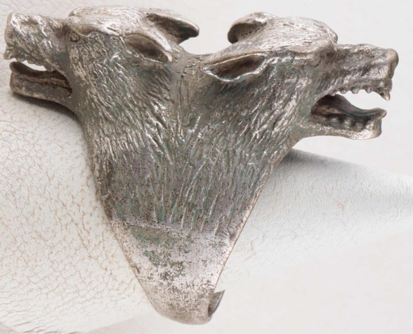 Double side ring Wolf head in attack Size US 11 U… - image 11