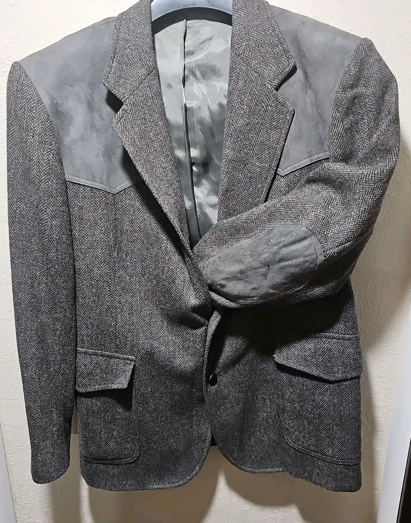 Pendleton Western Blazer Jacket Grey Tweed Wool S… - image 2