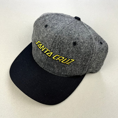 Vintage Santa Cruz Skateboards Hat Cap Snapback Gray Skater Beach 