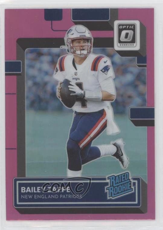 2022 Panini Donruss Optic Rated Rookie Pink Prizm Bailey Zappe #229 ic3