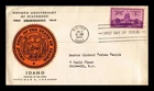DR JIM STAMPS US COVER IDAHO STATEHOOD 50TH ANNIVERSARY FDC SCOTT 896