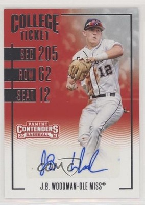 2016 Panini Elite Extra Edition Contenders College Ticket JB Woodman Auto 1o3