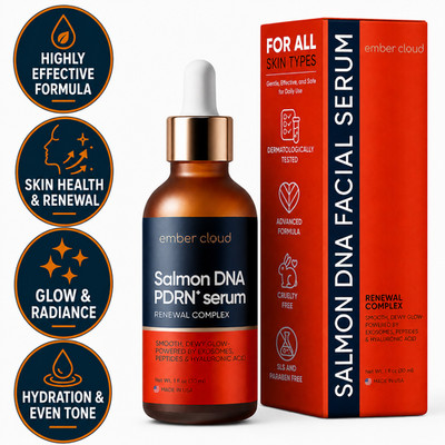 Ember Cloud Salmon DNA PDRN Serum 1oz Peptides Exosomes Anti-Aging Care For Skin