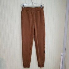 Carhartt Sweatpants Boys 14-16 Brown Fleece Elastic Waist Logo Jogger Pants