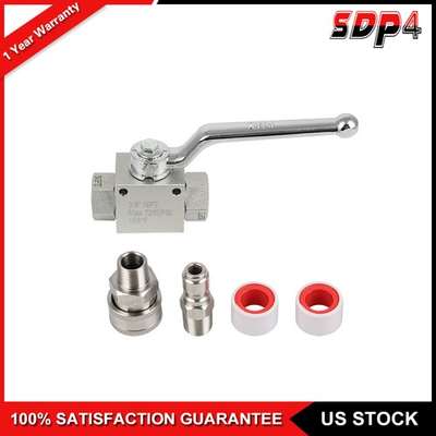 #ad Steel High Pressure Washer Ball Valve Kit for Power Washer Hose 3 8quot; NPT 7250PSI $35.49