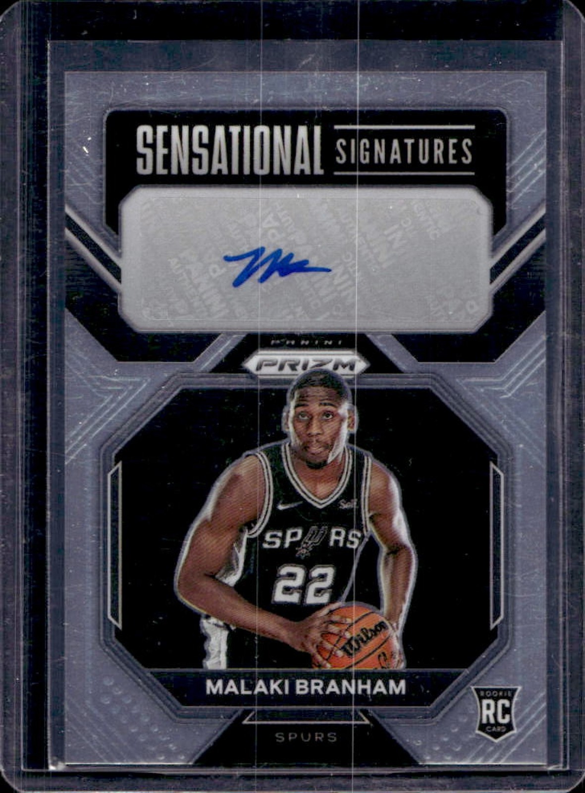 2022-23 Prizm Malaki Branham Sensational Signatures RC Auto #SS-MR Spurs