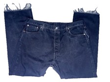 Vintage Y2K90s Made In USA Men's Levi's 501 Jeans 40 x 32 Button-Fly Black Denim