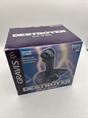 Gravis Destroyer Joystick Model 10501 NEW Vintage PC Flight Controller Game Port