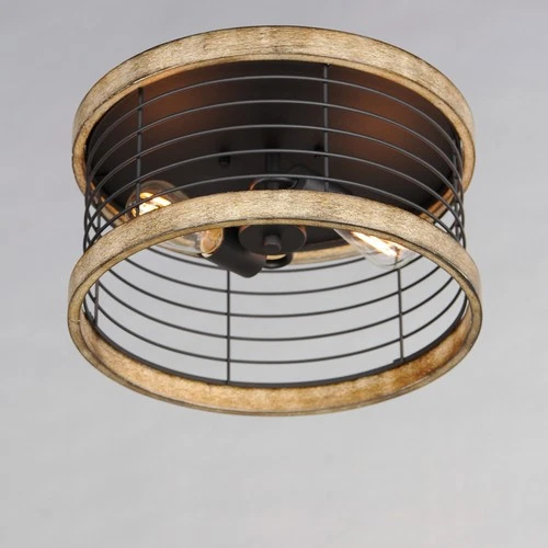 Maxim 12510 Homestead 2 Light 15"W Flush Mount Drum Ceiling - MultiColor - Picture 6 of 12