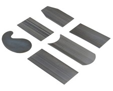 Ziehklinge Holzbearbeitung Set Manganstahl Schaber Gl&auml;tten Holz 6-teilig 0,8mm