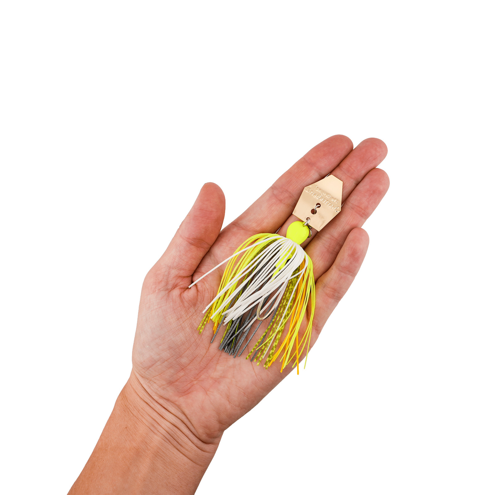 ChatterBait Bladed Jig 3/8 oz Lure Bass Fishing Jig with Trailer Hook Chartreuse - Image 4