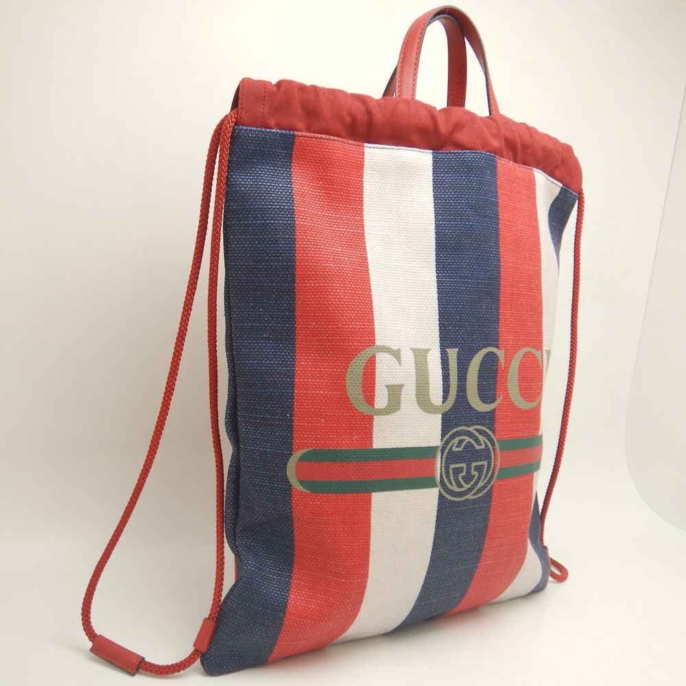 GUCCI Backpack Drawstring Medium 473872 Canvas/ L… - image 2