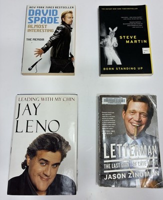 Lot of 4 Comedy Books Steve Martin, David Spade, David Letterman, Jay Leno