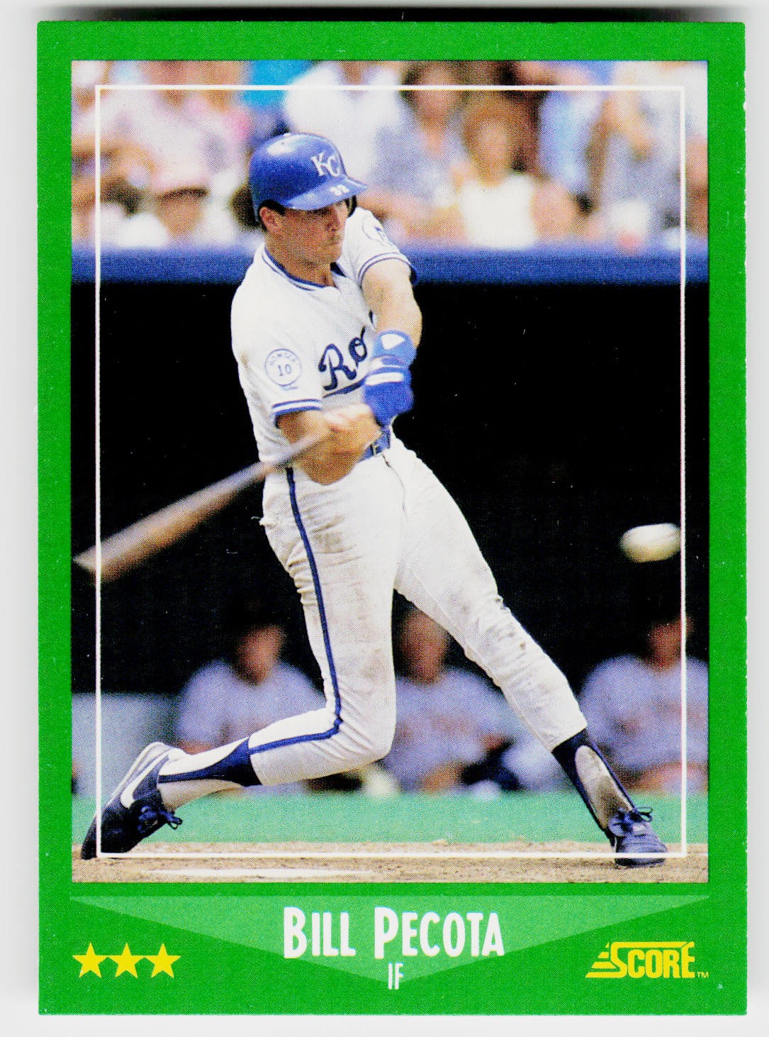 Bill Pecota, 1988 Score, #377, Kansas City Royals, RC