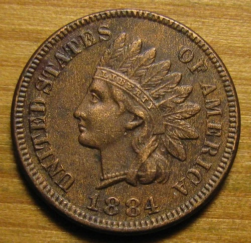 1884 INDIAN HEAD CENT PENNY FROM COIN COLLECTION ROLLS LOTS SETS AND ALBUMS