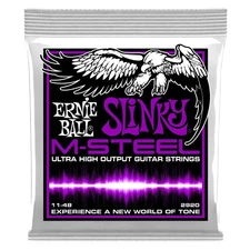 Ernie Ball Slinky M-Steel Electric Guitar Strings, 11-48
