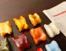 10 Vintage Knucklebones Jacks Five Stones Instructions Knuckle Bones Heads 3Real