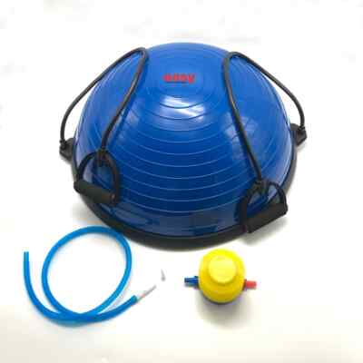 Half Ball Balance Trainer Stability Half Ball with Resistance Bands Blue 