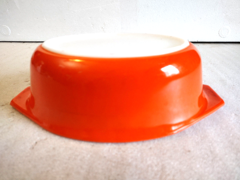 Vintage Pyrex Fruit Ovenware 043 Orange 1 1/2 Qt. Oval Casserole Baking ...