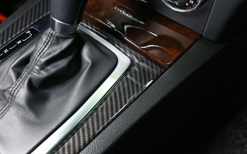 For Mercedes-Benz GLK 2009-2012 Carbon Fiber Central Gear Shift Panel Trim Frame - Image 4 of 4