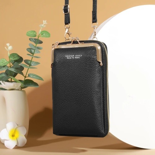 Crossbody Bag Women Leather Shoulder Small Messenger Black Purse Fashion Handbag - Picture 5 of 16