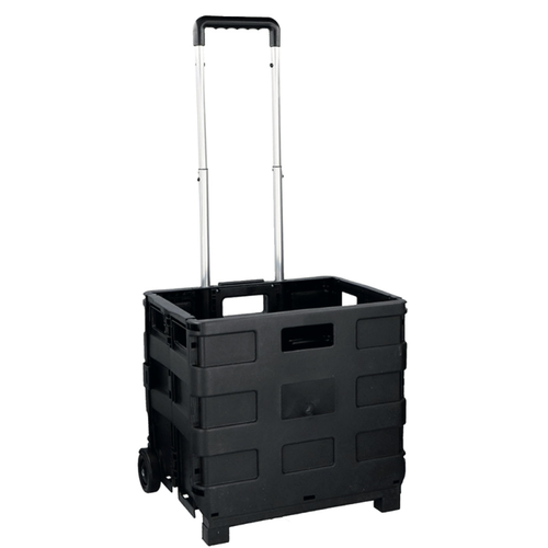 Carrello Trolley Pieghevole x Camper Barca Auto con Manico e Ruote con Cesta 30L - Afbeelding 3 van 4