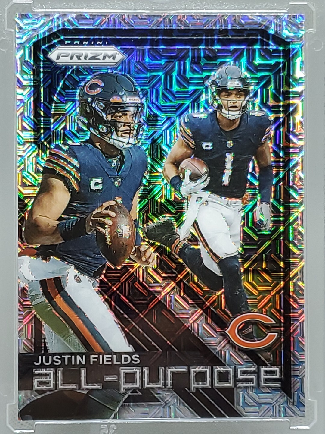 2023 Panini Prizm JUSTIN FIELDS All Purpose Insert Mojo #'d 16/25 Chicago Bears