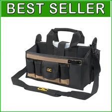 Professional 16 Pocket Tool Bag with Adjustable Strap & Easy Access Parts Tray