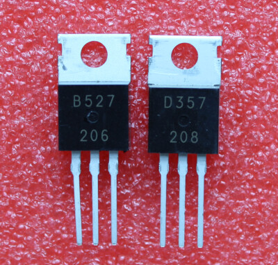 Coppia Transistor 2SB527 E 2SD357 (B527 D357) TO220 - Nuovi Di Fabbrica