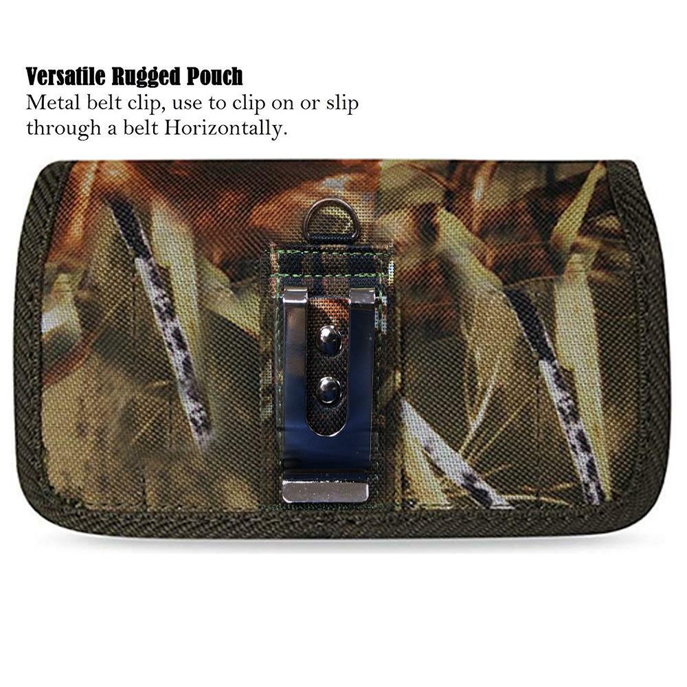 For Samsung Galaxy S20 Ultra + Nylon Pouch Horizontal Camouflage Belt Clip LOOP
