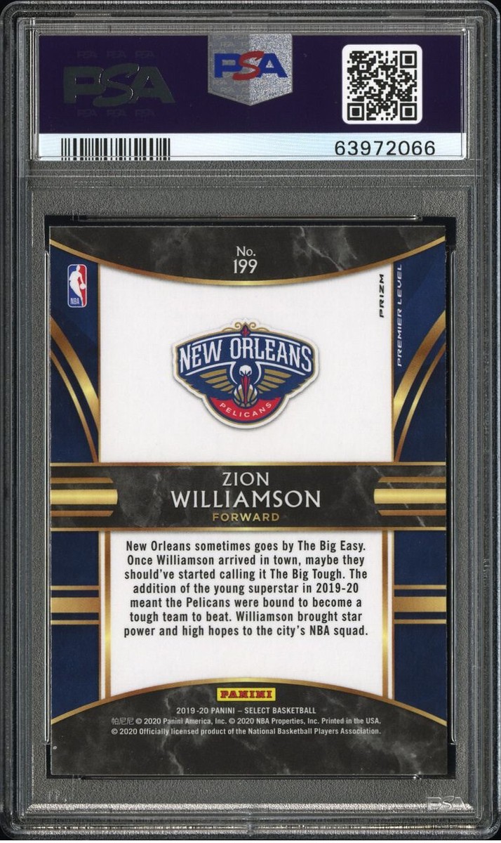 2019 Panini Select Zion Williamson Rookie SCOPE Prizm SP PSA