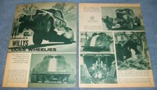 1940 Willys Coupe C/G Gasser articolo d'epoca "Charlie's Willys fa impennate"