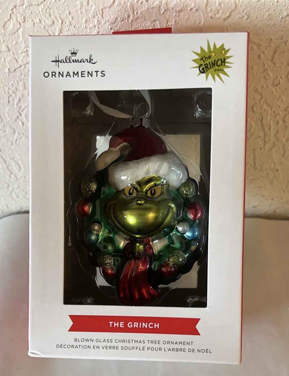 【希少】ヴィンテージ Hallmark クリスマスグラスオーナメンド 当時物５種 Hallmark Dr. Seuss The Grinch Blown Glass Christmas Ornament New