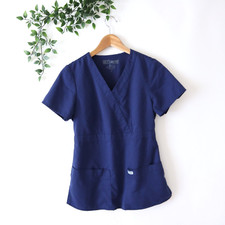 Grey's Anatomy by Barco Women's Blue Scrub Top Size Small