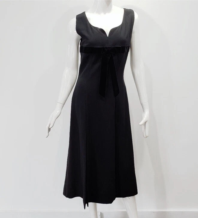 BLUMARINE Maxi Dress Panel Front With Velvet Waist Bow - Image 2 of 4