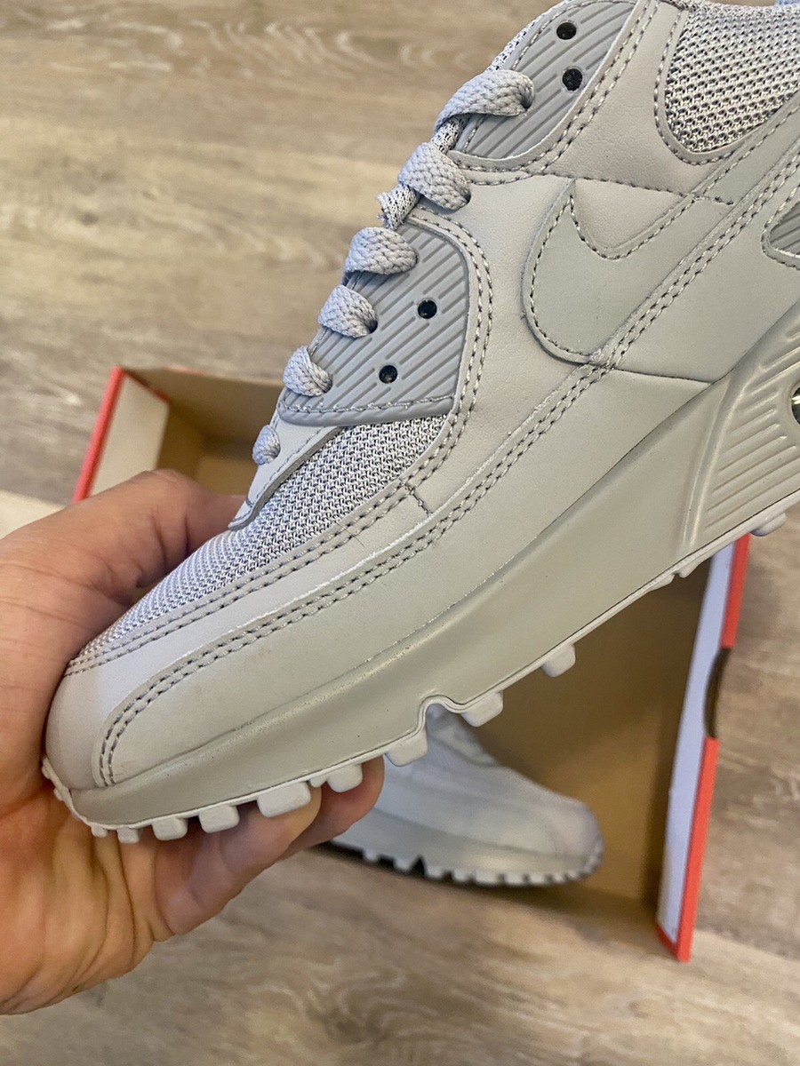 Nike Air Max 90 'Triple Wolf Grey' Running Shoes CN8490-001 Men's