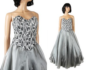 no sale tax VINTAGE 90s Silver prom 